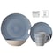 Quickway Imports 16 PC Spin Wash Dinnerware Dish Set for 4- Mugs, Salad and Dinner Plates and Bowls Sets, Blue QI004502.BL - alternate 5